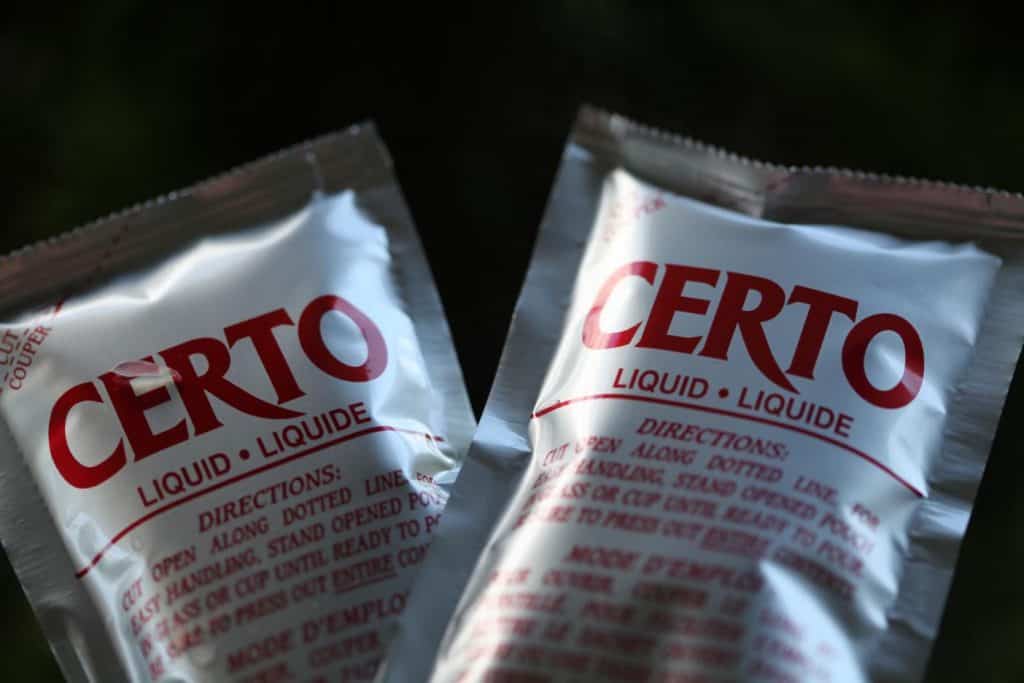 two packages of certo liquid pectin