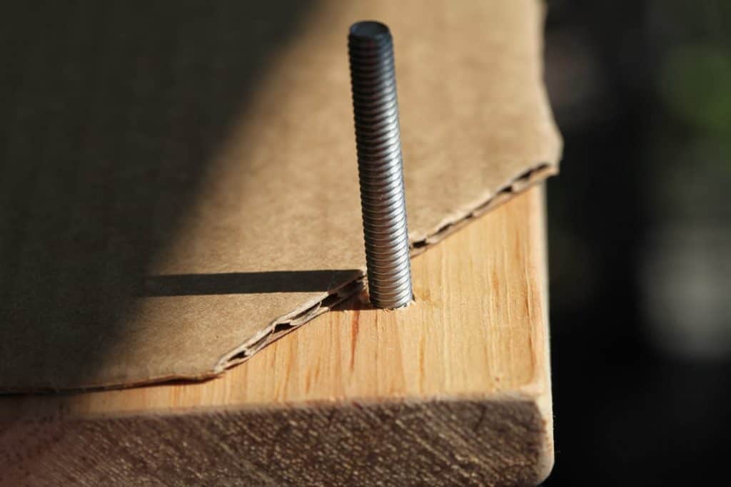 cardboard notched to fit inside a flower press