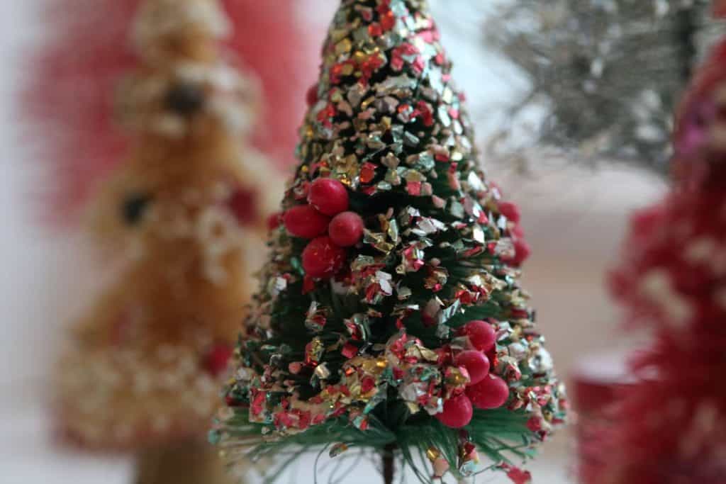 decorated bottle brush trees