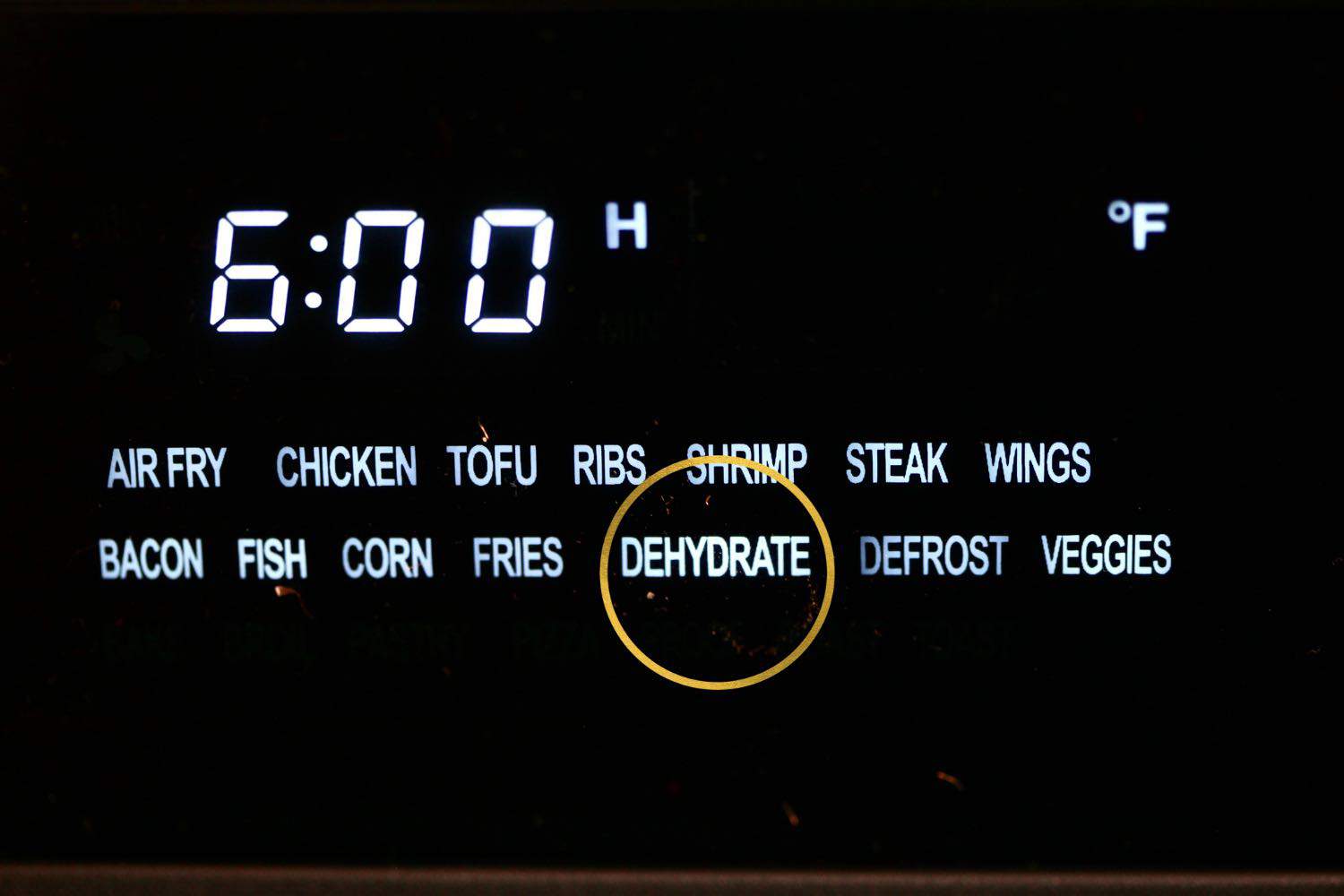 dehydrate setting on a ninja air fryer