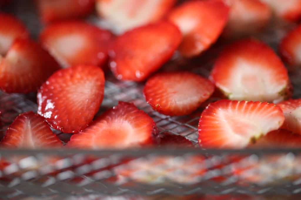 strawberries in the air fryer basket