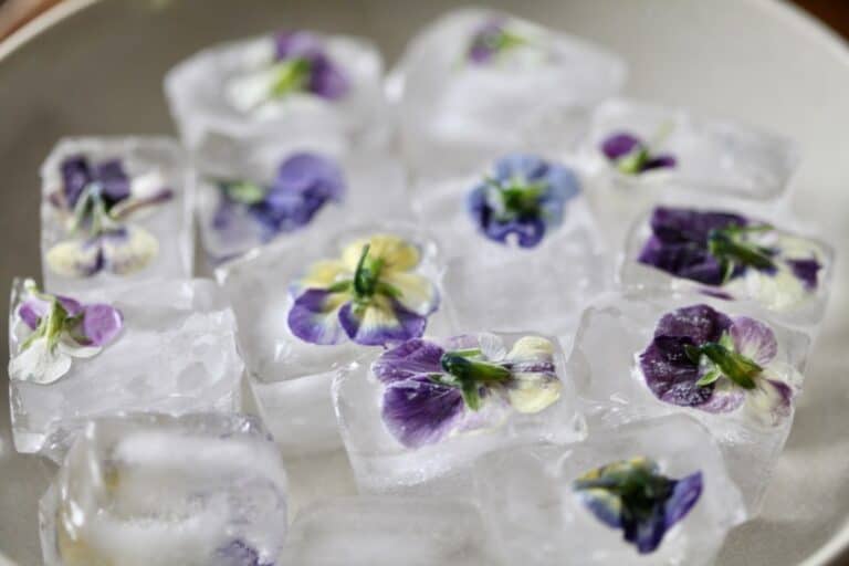 How To Make Edible Flower Ice Cubes Decorate Your Drinks Farmhouse