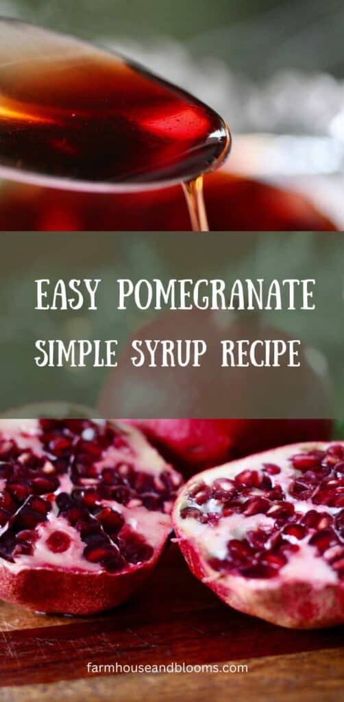 Pomegranate Simple Syrup Recipe- pinterest pin