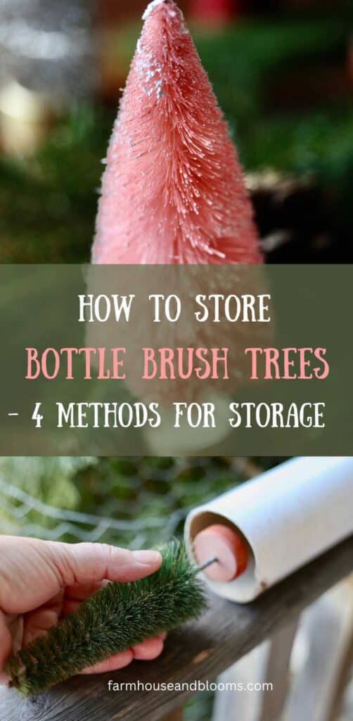 how to store bottle brush trees- pinterest pin