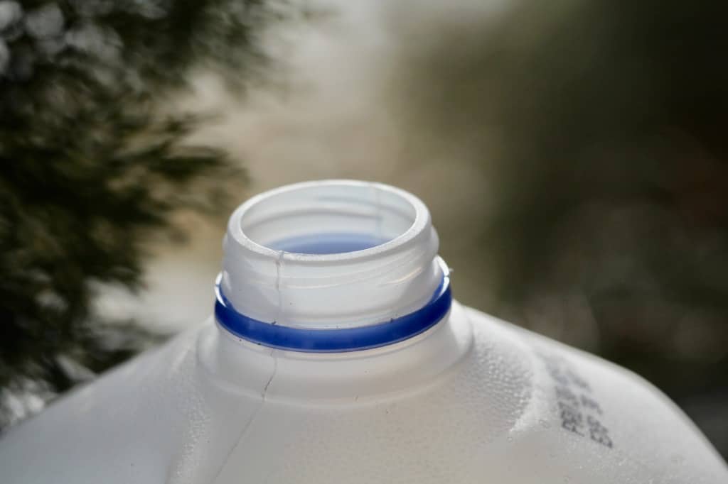 a recycled water jug pouring spout, with the cap off